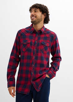 Pitkähihainen flanellipaita puhtaasta puuvillasta