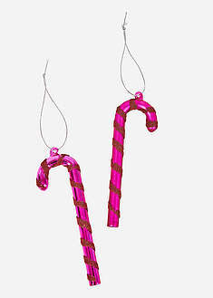 Riipustettava koristekarkkikeppi (2 kpl/pakkaus) - pinkki-punainen - bonprix