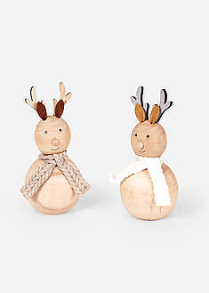 Koristehirvi (2 kpl/pakkaus) - luonnonvalkoinen - bonprix