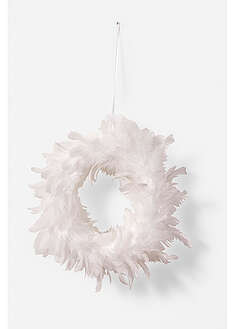 Koristekranssi höyhenillä - valkoinen - bonprix