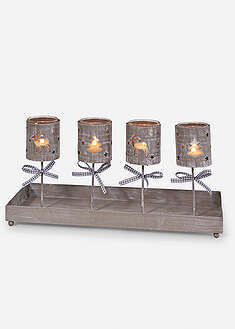 Kynttiläteline neljälle tuikulle - harmaa haalistunut - bonprix