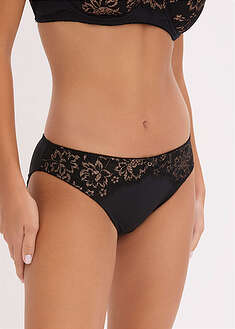 Kimallepitsiset alushousut - musta - metallinhohtoinen kupari - bonprix