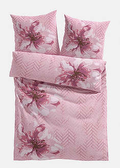 Kukkakuvioinen pussilakanasetti - roosa - bonprix