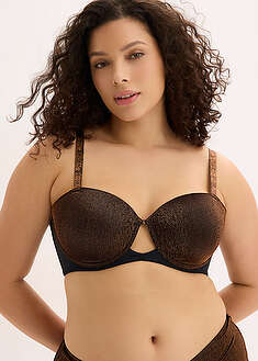 Balconette-rintaliivit kimaltavasta materiaalista