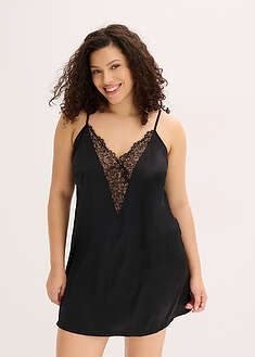 Satiininen kimallepitsinen yömekko