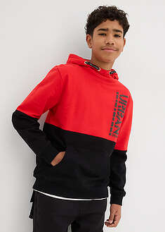 Collegehuppari puhtaasta luomupuuvillasta - musta painokuvioitu - bonprix