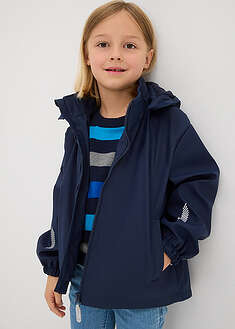 Vuorillinen thermosadetakki irrotettavalla hupulla ja heijastavilla yksityiskohdilla - tummansininen - bonprix