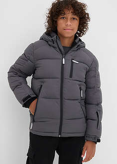 Tikattu lasten lämmin talvitakki hupulla