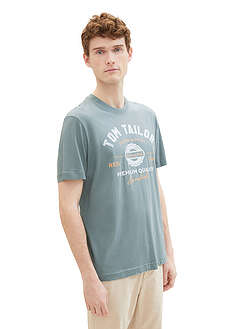 Tom Tailor t-paita - harmaa-minttu-painokuvioitu - Tom Tailor