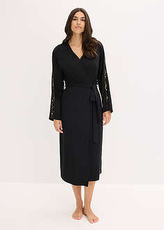 Kimallepitsinen kimonoaamutakki