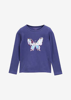 Tom Tailor pitkähihainen paita puhtaasta puuvillasta - tummansininen - Tom Tailor