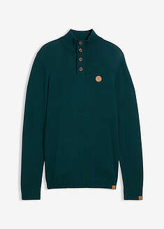 pystykaulusneule-puuvillasekoitteesta