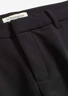 Naiselliset housut prässeillä - musta - bonprix