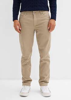 Joustavat Regular Fit -thermohousut pehmoisella flanellivuorilla, Straight - new khaki - bonprix