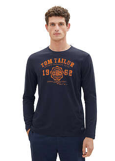 Tom Tailor pitkähihainen paita - tummansininen painokuvioitu - Tom Tailor