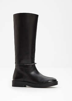 Leveävartiset nahkasaappaat