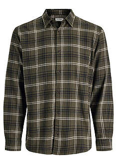 JJ REBEL flanellipaita puhtaasta puuvillasta - harmaa ruudullinen - J&J Rebel