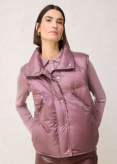 Tikattu toppaliivi kierrätetyllä untuvalla - matta violetti - bonprix