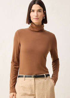 Poolopaita villasekoitteesta - ruskea - bonprix