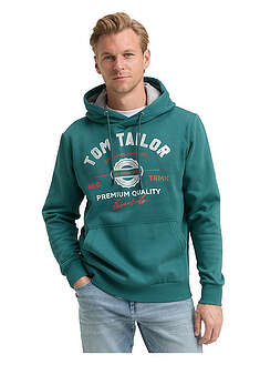 Tom Tailor collegehuppari - tummanvihreä-painokuvioitu - Tom Tailor