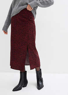 Midihame kevyestä viskoosista - granaattiomenanpunainen-musta-painokuvioitu - bonprix