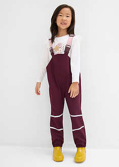 Vettähylkivät vuorilliset softshell-sadehousut henkseleillä - viininpunainen-vaaleanpunainen - bonprix