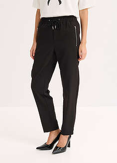 Kuminauhavyötäröiset housut - musta - bonprix