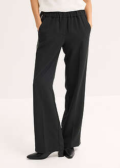 Palazzo-housut koristeraidoilla - musta - bonprix