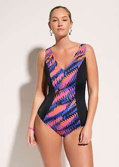 Keskivahvasti muotoileva uimapuku koristekaitaleilla