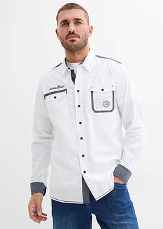 Pitkähihainen kauluspaita puhtaasta puuvillasta