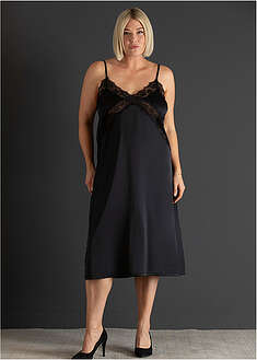 Pitsisomisteinen satiiniyömekko