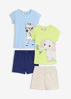 Shortsipyjama pehmeästä puuvillasta (2 kpl/pakkaus)