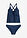 Röyhelöinen tankini (2-os. setti) - syvänsininen - bonprix