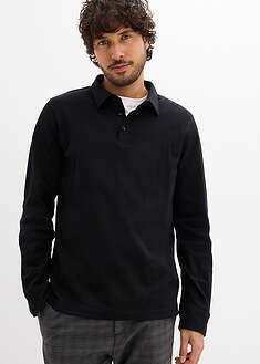 Pitkähihainen pikeepaita erittäin pehmeästä puuvillasta, Slim Fit