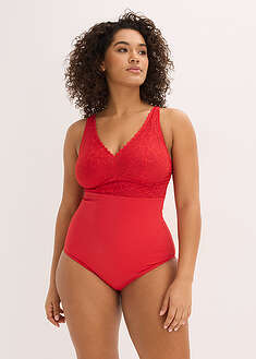 Keskivahvasti muotoileva sydänpitsinen body