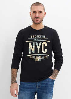 Pitkähihainen paita luomupuuvillasta, Slim Fit