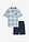 Shortsipyjama puhtaasta puuvillasta - sininen ruudullinen-tummansininen - bonprix