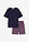 Shortsipyjama kangasshortseilla puhtaasta puuvillasta - merellinen sininen-tummanpunainen-raidallinen - bonprix