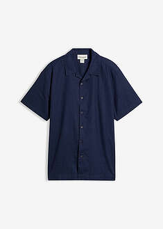 lyhythihainen-kauluspaita-pellavasekoitteesta-loose-fit