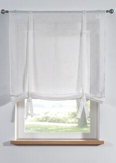 Kohopintainen verho solmimisnauhoilla