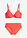 Kaarituelliset bikinit (2-osainen setti) - ravunpunainen - bonprix