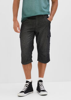 Kevyet pitkät reisitaskulliset farkkushortsit, Relaxed Fit