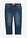 Vajaamittaiset kapealahkeiset farkut, Mid Waist - tummansininen, used - bonprix