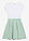 Vestido de punto de algodón orgánico - Verde pastel/blanco de lunares - bonprix