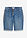 Kirjaillut farkkushortsit keskikorkealla joustovyötäröllä - sininen denim - bonprix