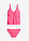 Röyhelöinen tankini (2-os. setti) - pinkki - bonprix
